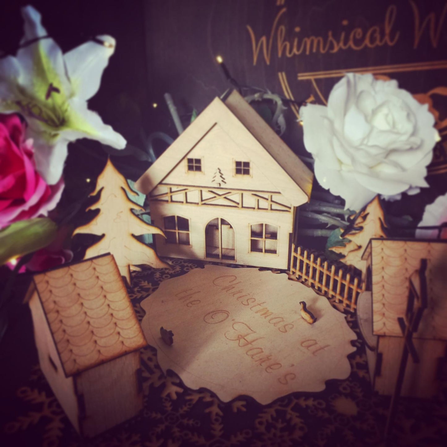 Christmas Village Table Centre Piece